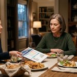 Woman discovers her IRA balance listed as available capital in her daughter-in-law's business plan during Sunday dinner.