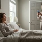 MIL posted a photo of me sick in bed while I was resting with a high fever and medicine beside me.
