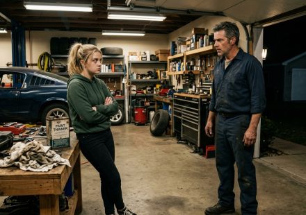Stepfather discovers his teenage stepdaughter handling flammable materials in the garage before she nearly burned his house down.