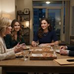 Melinda laughs across the dinner table as her mother demands her new condo for her sister while her lawyer quietly watches.