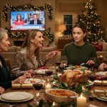 Emma quietly eats Christmas dinner while her relatives laugh and dismiss her online business as a hobby.