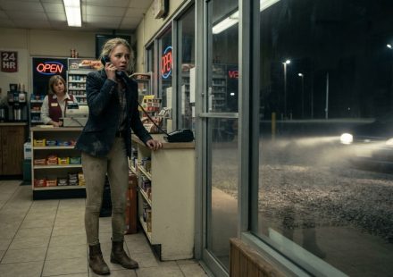 Teenage girl in riding boots calling her aunt from a truck stop during a tense late-night family crisis.