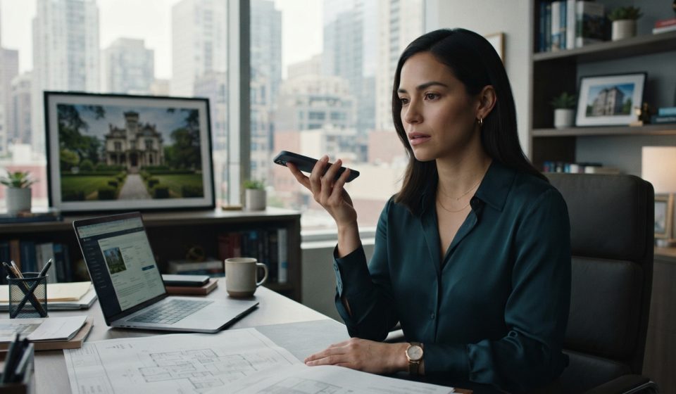 Maya sits in her downtown office looking at her phone after being told not to attend her father's surprise birthday party.