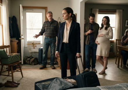 Woman standing in her bedroom after her family kicked her out to make room for her brother and his pregnant wife.