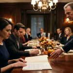 Father-in-law handed me divorce papers during an elegant Thanksgiving dinner as my husband avoided eye contact and family members watched.