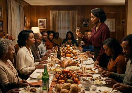 A young nurse sits quietly at Thanksgiving dinner as her mother raises a champagne glass and publicly humiliates her in front of the family.