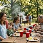 A mother watches her thirteen-year-old daughter stand beside her little brother at a tense family picnic as their grandmother makes a hurtful remark.