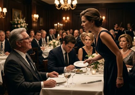 A 67-year-old father sits at an elegant rehearsal dinner while his future daughter-in-law angrily confronts him over ownership of his cherished lakehouse.