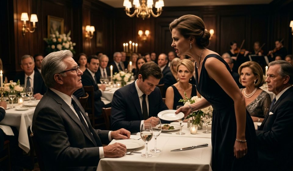 A 67-year-old father sits at an elegant rehearsal dinner while his future daughter-in-law angrily confronts him over ownership of his cherished lakehouse.