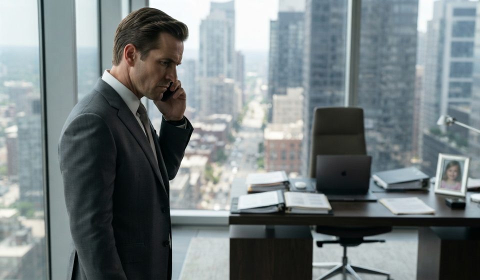 Marcus receiving a surprising phone call after learning his father added his brother as co-owner of his investment properties.