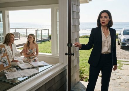 Woman outside her San Diego home overhearing her family plan her sister's wedding at my beach house without asking permission.