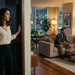 A heartbroken woman overhears her Boyfriend Called Me Just a Roommate while he laughs with friends in their shared apartment.