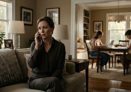 A mother receiving an unexpected phone call from her parents who ignored her children for years while financially supporting her brother's family.