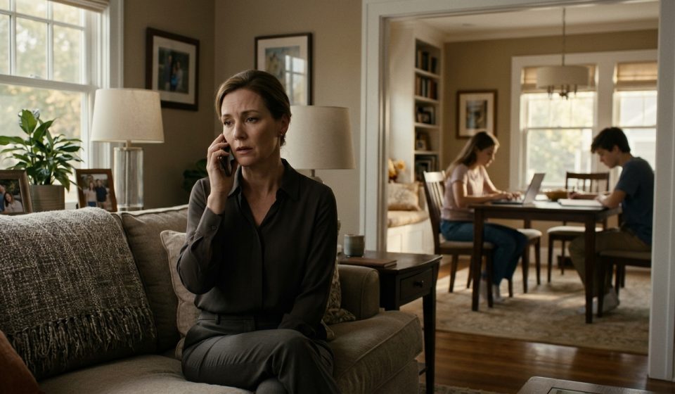 A mother receiving an unexpected phone call from her parents who ignored her children for years while financially supporting her brother's family.