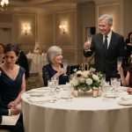 Linda and her hurt son sit at an anniversary dinner as her father raises a champagne glass and praises her sister's family.