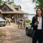 Woman arriving at her Lake Conroe property and discovering her parents and construction workers outside her lake house