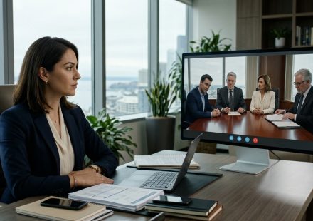 A successful woman watches her father and older brother during a tense video call about her grandmother's $5.3 million estate.