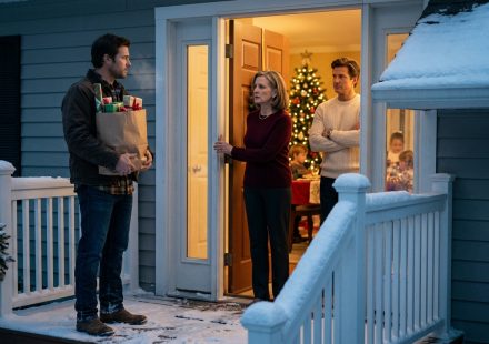 A ranch owner holding Christmas gifts stands outside his parents' decorated home as his mother and brother refuse to welcome him inside.