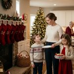 My Family Excluded My Kids from Christmas as Doris and her two children stood beside a fireplace with stockings prepared only for the other relatives.