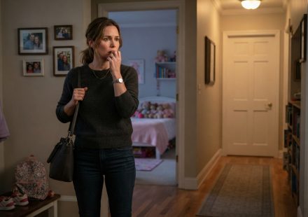 Worried mother searching her silent home while her daughter's shoes and jacket remain near the front door